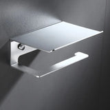 KomfortAblage Toilettenpapierhalter aus Aluminium mit integrierter Ablagefläche