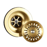 Eleganter Küchenabflussdeckel | 9 cm | Antik-Messing | Poliertes Finish