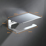 KomfortAblage Toilettenpapierhalter aus Aluminium mit integrierter Ablagefläche