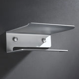 KomfortAblage Toilettenpapierhalter aus Aluminium mit integrierter Ablagefläche