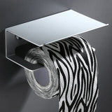 KomfortAblage Toilettenpapierhalter aus Aluminium mit integrierter Ablagefläche