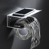 KomfortAblage Toilettenpapierhalter aus Aluminium mit integrierter Ablagefläche