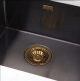 Eleganter Küchenabflussdeckel | 9 cm | Antik-Messing | Poliertes Finish