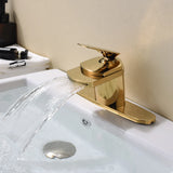 Wasserfall Waschtischarmatur aus Messing