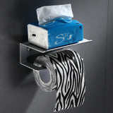KomfortAblage Toilettenpapierhalter aus Aluminium mit integrierter Ablagefläche
