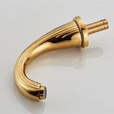 AuricLux Gold Waschbeckenhahn – Klassische Zwei-Griff-Armatur für Luxuriöse Badezimmer