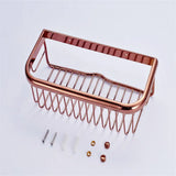 Rosevia EleganceRack 300 – Premium Duschablage in Roségold aus Massivmessing, Wandmontiert