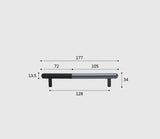 Modern Meubelhandvat – Aluminiumlegering | Diverse Maten | Inclusief Schroeven