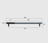 Modern Meubelhandvat – Aluminiumlegering | Diverse Maten | Inclusief Schroeven