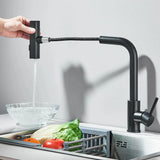 AquaPro Gun Grey Küchenarmatur – Ausziehbar, 6 Strahlfunktionen, 360°