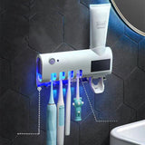 HygieniLux UV-Zahnbürstenhalter mit Zahnpastaspender