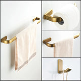 RetroEleganz Antik Messing Badezimmer-Set – 4-teiliges Accessoire