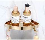 AuroraLux Roségold 304 – Premium Edelstahl Eck-Duschablage für modernes Badezimmer