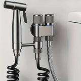 Bidet-Handbrause zur Wandbefestigung mit Zweifachanschluss – Elegante Edelstahlarmatur für hygienische Reinigung