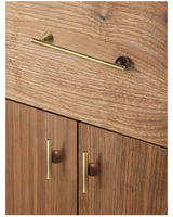 NordLuxe TimberGrip – Premium Möbelgriff & Knopf in Bronze-Messing mit Walnussholz-Akzent