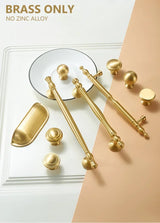 Aurelio PrimeGrip – Premium Möbelgriff aus Vollmessing in Elegantem Gold-Finish