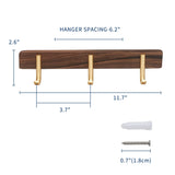 MapleGrip – 3-Haken Handtuchhalter aus Holz & Metall