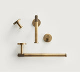 BronzeLine Badezimmer Set Messing – Antik Design Wandaccessoires | Handtuchhalter & Haken | Stilvolle Badorganisation