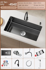 Einbauküchenspüle Schwarzfluss Eleganza – Edelstahl