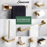 Luxor Badezimmer-Accessoire-Set | Edelstahl Gebürstet