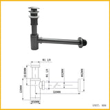 GeruchsBlock Messing-Ablaufgarnitur mit Druckverschluss und Siphon