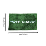 GreenMeadow Plush Fußmatte – Weiche „Wet Grass“-Optik