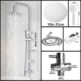 Badewannen-Duschanlage mit Regenbrause und Handdusche – Verstellbares Komplettset in eleganter Ausführung
