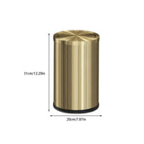 Aurex ShineBin 9L – Premium Edelstahl Mülleimer mit Roll-Deckel in Goldoptik