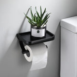 KomfortAblage Wandhalter für Toilettenpapier mit praktischer Auflage