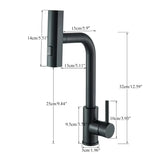 AquaPro Gun Grey Küchenarmatur – Ausziehbar, 6 Strahlfunktionen, 360°