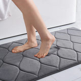 AquaComfort Badteppich Premium – Memory-Schaum Matte | Schnell Trocknend & Rutschhemmend | Stilvolle Raumdekoration