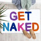 NudeCloud Comfort – Fluffy Mikrofaser Badematte | Antirutsch | “Get Naked” Design
