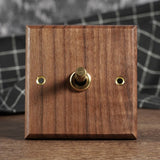 VintageWalnut Lux Switch – Massivholz Wandschalter