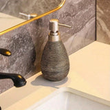 KeramiLux Retro-Seifenspender – Handpumpe aus Keramik für Bad, Küche & WC
