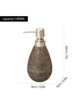 KeramiLux Retro-Seifenspender – Handpumpe aus Keramik für Bad, Küche & WC