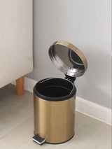 LuxiBin Mini – 3L Edelstahl-Treteimer in Champagne Rosé für Bad & Küche