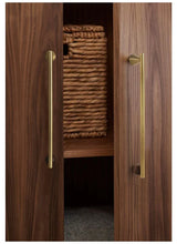 NordLuxe TimberGrip – Premium Möbelgriff & Knopf in Bronze-Messing mit Walnussholz-Akzent