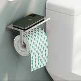 KomfortAblage Wandhalter für Toilettenpapier mit praktischer Auflage