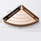 AuroraLux Roségold 304 – Premium Edelstahl Eck-Duschablage für modernes Badezimmer