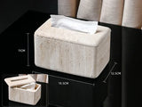 TerraLuxe Travertin 6-teiliges Badezimmer-Set – Naturstein-Accessoires in Beige