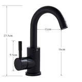 Moderne Waschbeckenarmatur aus Edelstahl mit Mischfunktion in Schwarz oder gebürstetem Finish