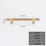 LineaLux Gold – Premium Möbelgriff aus Massivmessing in Antik & Gebürstetem Gold
