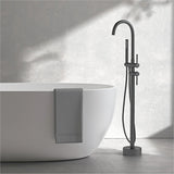 NoirVanta DuoFlow Standarmatur – Schwarzer Premium Boden-Wasserhahn