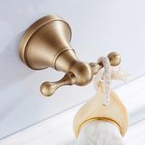 NostalgieBrons Antik Messing Bad-Set – 3-teiliges Wandaccessoire für Bad & WC