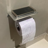 KomfortAblage Wandhalter für Toilettenpapier mit praktischer Auflage
