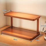 BambuLine 2-stöckiges Holzregal – Küchen- & Teezimmer-Organizer mit Griffen