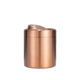 Eleganter Tischabfalleimer aus Edelstahl in Roségold mit Klappdeckel