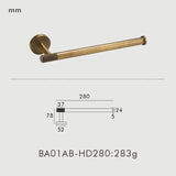 BronzeLine Badezimmer Set Messing – Antik Design Wandaccessoires | Handtuchhalter & Haken | Stilvolle Badorganisation