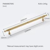 Aurelio PrimeGrip – Premium Möbelgriff aus Vollmessing in Elegantem Gold-Finish