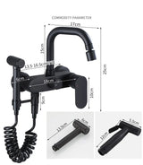StrahlPro Wandmischbatterie in Schwarz aus Messing